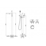   KOHLMAN EXPERIENCE Bateria wannowa wolnostojąca złoty połysk QF1165EGD
