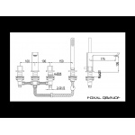 KOHLMAN Foxal bateria wannowa cztero-otworowa QB240F