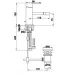 Kohlman Gixs Bateria bidetowa 1-otworowa chrom QB130G