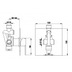 Kohlman Gixs Bateria natryskowa podtynkowa chrom QW220G