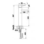 Kohlman Gixs Bateria umywalkowa wysoka 1-otworowa chrom QB170G