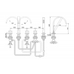 KOHLMAN NEXEN-S Bateria wannowa pięciootworowa SQB262U