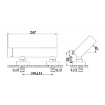 Kohlman Proxima Bateria natryskowa ścienna chrom QW120P