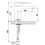 Kohlman Proxima Bateria umywalkowa 1-otworowa chrom QB100P