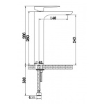 Kohlman Proxima Bateria umywalkowa wysoka 1-otworowa chrom QB170P