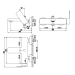 Kohlman Proxima Bateria wannowa ścienna chrom QW110P