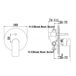 Kohlman Proxima Bateria natryskowa podtynkowa chrom QW210P