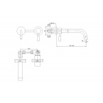KOHLMAN ROXIN Bateria umywalkowa QW180R