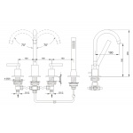 KOHLMAN ROXIN Bateria wannowa czterootworowa QB240R