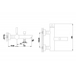 KOHLMAN ROXIN Bateria wannowa ścienna QW110R