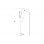 KOHLMAN ROXIN Bateria wannowa wolnostojąca QF1165R
