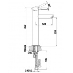  KOHLMAN Roxin Black Bateria umywalkowa 1-otworowa wysoka czarny mat QB170RB