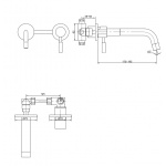  KOHLMAN Roxin Black Bateria umywalkowa podtynkowa Czarny mat QW180RB