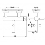  KOHLMAN Roxin Black Bateria wannowo-natryskowa ścienna czarny mat QW110RB