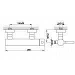  KOHLMAN Roxin Black Bateria natryskowa ścienna czarny mat QW120RB