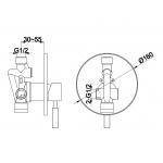  KOHLMAN Roxin Black Bateria natryskowa podtynkowa czarny mat QW220RB
