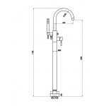  KOHLMAN Roxin Black Bateria wannowa wolnostojąca czarny mat QF1165RB