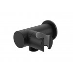  KOHLMAN Roxin Black Uchwyt słuchawkowy z przyłączem wody czarny mat QW004AEB