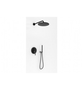  KOHLMAN Roxin Black Zestaw prysznicowy podtynkowy z deszczownicą 25 cm czarny mat QW210RBR25