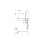 KOHLMAN SAXO Bateria umywalkowa QB100S