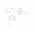 KOHLMAN SAXO Bateria umywalkowa ścienna QW185S