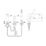 KOHLMAN SAXO Bateria wannowa trzyotworowa QB241S