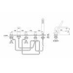 KOHLMAN SAXO Bateria wannowa pięciootworowa QB242S