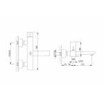 KOHLMAN SAXO Bateria wannowa ścienna QW110S