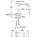 KOHLMAN Texen Bateria umywalkowa 1-otworowa chrom QB100T