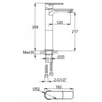 KOHLMAN Texen Bateria umywalkowa 1-otworowa wersja wysoka chrom QB170T