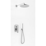 KOHLMAN Texen Zestaw prysznicowy z deszczownicą 30 cm i słuchawką chrom QW210TR30