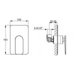 KOHLMAN Wexpo Bateria prysznicowa podtynkowa chrom QW220W