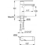 KOHLMAN Wexpo Bateria umywalkowa 1-otworowa chrom QB100W