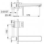 KOHLMAN Wexpo Bateria umywalkowa podtynkowa chrom QW185W