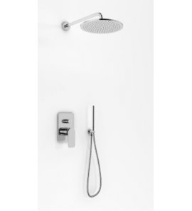 KOHLMAN Wexpo Zestaw prysznicowy z deszczownicą 35 cm i słuchawką chrom QW210WR35
