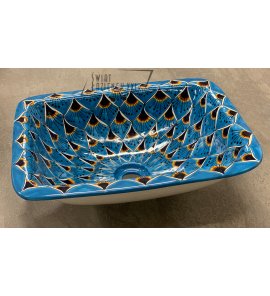  Kolory Meksyku Azura Umywalka wpuszczana w blat okrągła 47x39 cm AZURA