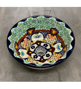  Kolory Meksyku Juanetta Umywalka wpuszczana w blat okrągła ø43 cm JUANETTA WYPRZEDAŻ EKSPOZYCJI!!