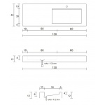Cristalstone Linea Ideal Umywalka Ścienna biała U1300-MBPOLC