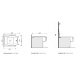 Flaminia Una Pokrywa Bidetu Biały UNACB04