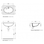   Flaminia Normale Umywalka Podblatowa 51x42 cm Biała 33