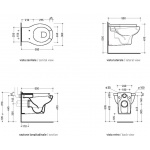 Flaminia Disabili WC Wiszący Biały G1048