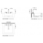 Flaminia One Bateria Umywalkowa 3-otworowa Sztorcowa Chrom 113056/F