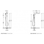 Flaminia SI Bateria Wannowa Wolnostojąca Chrom SI2085