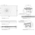 Flaminia Water Drop Brodzik 80x120 cm Biały DR120