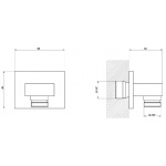 Gessi Rettangolo Kolanko wypływu chrom 20169.031 / 20169031