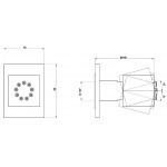 Gessi Rettangolo Regulowany natrysk chrom 20172.031 / 20172031