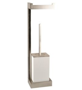 Gessi Rettangolo Szczotka z papiernicą (biała) chrom 20867.031 / 20867031