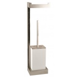 Gessi Rettangolo Szczotka z papiernicą (biała) chrom 20867.031 / 20867031