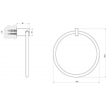 Gessi Rettangolo Obręcz na ręczniki chrom 20909.031 / 20909031