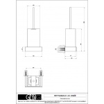 Gessi Rettangolo Szczotka WC (czarna) chrom 20820.031 / 20820031